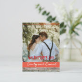 水彩クマ写真バレンタインデーパーソナライズされた ポストカード (スタンド正面)