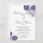 水彩クラゲスプラッシュアート水中競技結婚ズ 招待状 (正面)