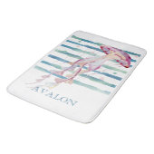 水彩クラゲビーチ沿岸雪崩 バスマット (アングル)