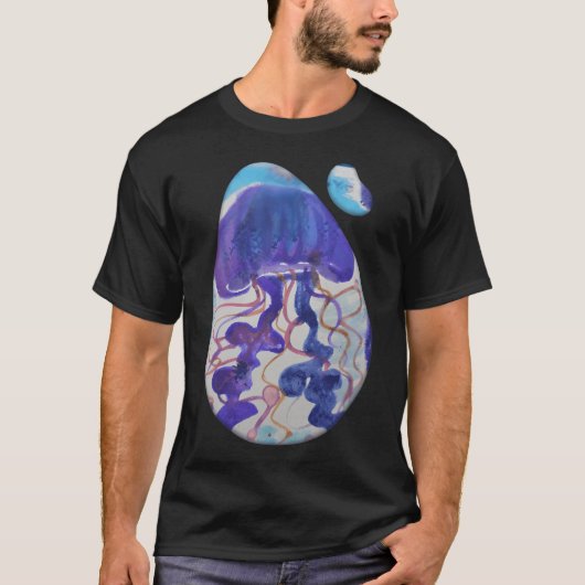 水彩クラゲ Tシャツ (正面)