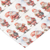 水彩クラシックおもしろいサンタクロース ショートテーブルランナー (コーナー)