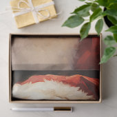 水彩クラシックサンタクロース微笑み赤帽子 薄葉紙 (ギフト)