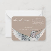 水彩クラシックハミングバードメモリアル ノートカード (正面)