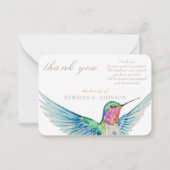 水彩クラシックハミングバードメモリアル ノートカード (正面)