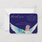 水彩クラシックハミングバードメモリアル ノートカード (正面)