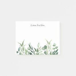 水彩クラシック緑カスタム文字 ポストイット