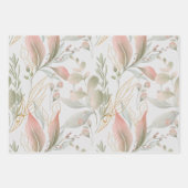 水彩クランベリー冬フローラ ラッピングペーパーシート (正面2)