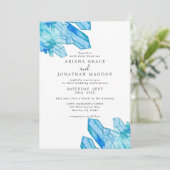 水彩クリスタル ボホ モダン ウェディング 招待状 (スタンド正面)
