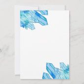 水彩クリスタル ボホ モダン ウェディング 招待状 (裏面)