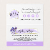 水彩クリスタル&金ゴールドボホサンキューカード (内部フラット)