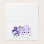 水彩クリスタル&金ゴールドボホサンキューカード (外部フラット)