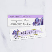 水彩クリスタル&金ゴールドミニマリストアポイントメント スキニー名刺