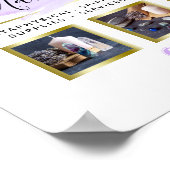 水彩クリスタル&金ゴールド幾何学的ロゴプロモーション ポスター (角)