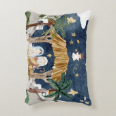 水彩クリスチャンクリスマス出生 アクセントクッション (正面(垂直))