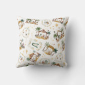 水彩クリスチャンクリスマス出生 クッション (裏面)