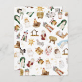 水彩クリスチャンクリスマス出生 ポストカード (正面/裏面)