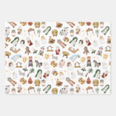 水彩クリスチャンクリスマス出生 ラッピングペーパーシート (正面3)