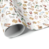 水彩クリスチャンクリスマス出生 ラッピングペーパー (ロールコーナー)