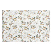 水彩クリスチャンクリスマス出生 枕カバー (裏面)