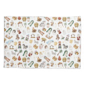 水彩クリスチャンクリスマス出生 枕カバー (裏面)