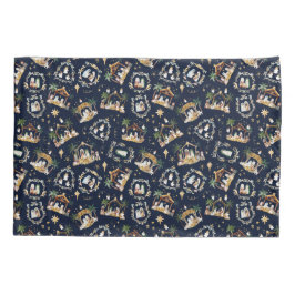 水彩クリスチャンクリスマス出生 枕カバー