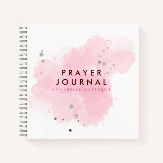 水彩クリスチャン祈りの言葉雑誌 ノートブック (正面)