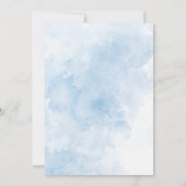 水彩クリストブルーダックマラードベビーシャワー 招待状 (裏面)