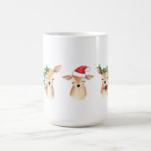 水彩クリスマスかわいいカリブームグ コーヒーマグカップ (中央)