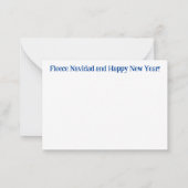 水彩クリスマスと新年のノテカード ノートカード (裏面)