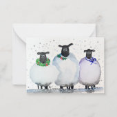 水彩クリスマスと新年のノテカード ノートカード (正面)