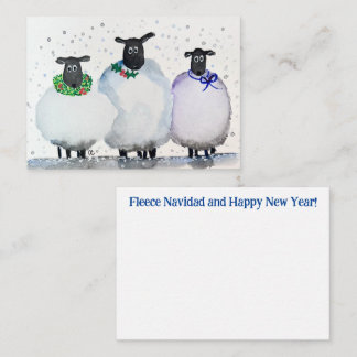 水彩クリスマスと新年のノテカード ノートカード