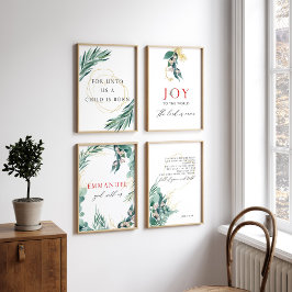 水彩クリスマスの緑の聖書の詩