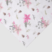 水彩クリスマスの花と緑 薄葉紙 (詳細)