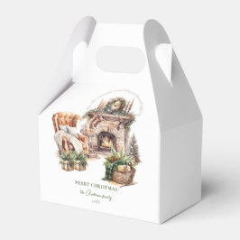 水彩クリスマスの雰囲気パーソナライズされた フェイバーボックス