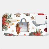 水彩クリスマスの飾り模様 Case-Mate iPhoneケース (裏面 (横))