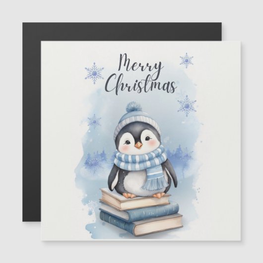 水彩クリスマスぺんぎん (正面/裏面)