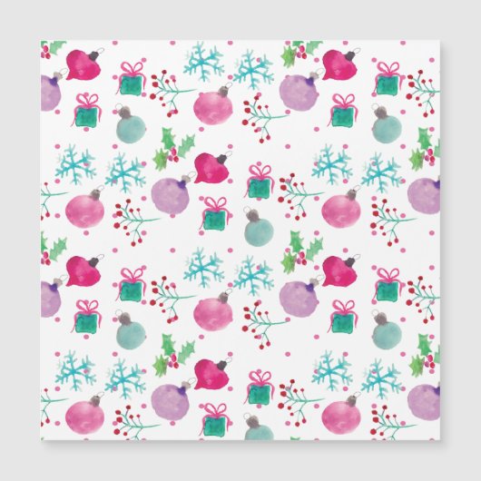 水彩クリスマスをテーマにしたハンドパター絵を描ン (正面)