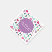 水彩クリスマスをテーマにしたハンドパター絵を描ン スタンダードカクテルナプキン (角)