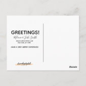 水彩クリスマスをテーマにしたハンドパター絵を描ン ポストカード (裏面)