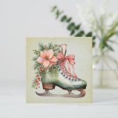 水彩クリスマスアイススケート シーズンカード (スタンド正面)