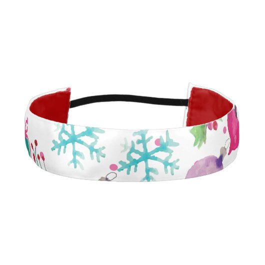 水彩クリスマスウィンタージムアスレティックヘッドバンド アスレチックヘッドバンド (正面)
