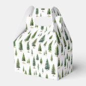 水彩クリスマスウィンターツリーパターングリーン フェイバーボックス (裏面サイド)
