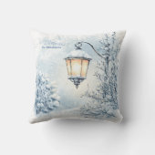 水彩クリスマスウィンターワンダーランド クッション (裏面)