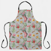 水彩クリスマスエレメント エプロン (正面)