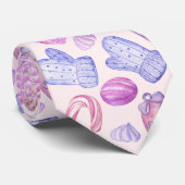 水彩クリスマスオーナメントキャンディーケーン ネクタイ (ロール)