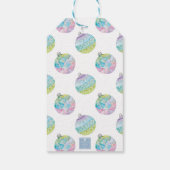 水彩クリスマスオーナメントモノグラムクレスト ギフトタグ (裏面)