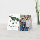 水彩クリスマスオーナメント写真 シーズンカード (正面)