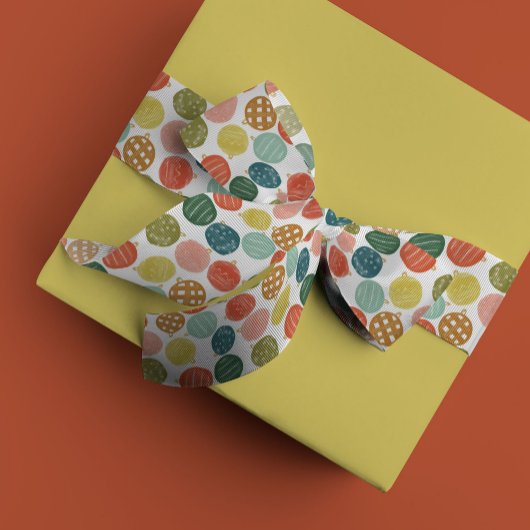 水彩クリスマスオーナメント サテンリボン