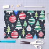 水彩クリスマスオーナメント 薄葉紙 (クラフト)