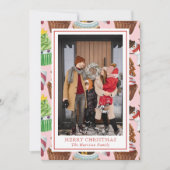 水彩クリスマスカップケーキの写真 シーズンカード (正面)
